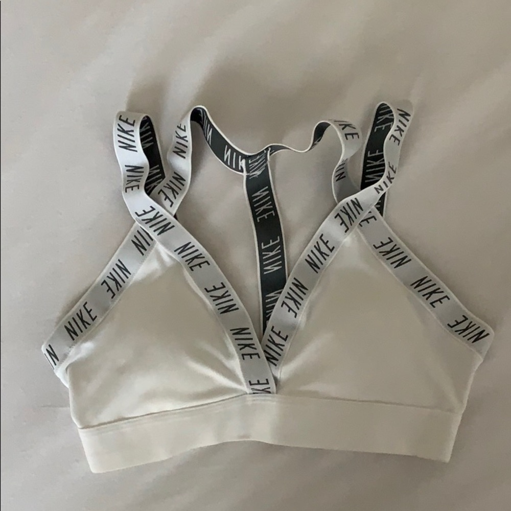 White and Gray Nike Sports Bra